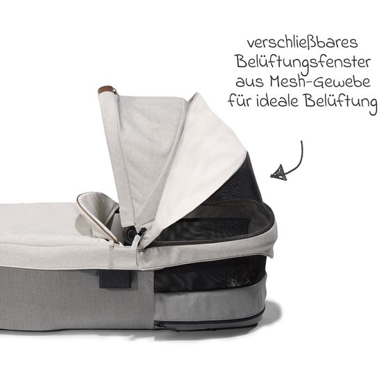 Joie Signature 4in1 Kombi-Kinderwagen-Set Finiti bis 22 kg belastbar mit Liegeposition, Kinderwagenkette, Greifling, Spieluhr - Teleskopschieber, Sportsitz, Babywanne Ramble XL, Babyschale, Adapter & Zubehörpaket - Signature - Oyster