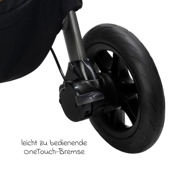 Joie Signature 4in1 Kombi-Kinderwagen-Set Finiti bis 22 kg belastbar mit Liegeposition, Kinderwagenkette, Greifling, Spieluhr - Teleskopschieber, Sportsitz, Babywanne Ramble XL, Babyschale, Adapter & Zubehörpaket - Signature - Oyster