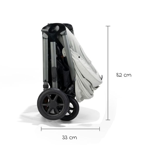 Joie Signature 4in1 Kombi-Kinderwagen-Set Finiti bis 22 kg belastbar mit Liegeposition, Kinderwagenkette, Greifling, Spieluhr - Teleskopschieber, Sportsitz, Babywanne Ramble XL, Babyschale, Adapter & Zubehörpaket - Signature - Oyster