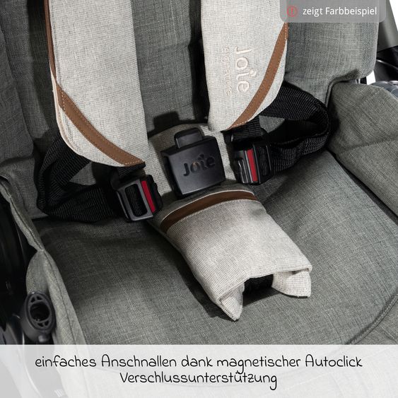 Joie Signature 4in1 Kombi-Kinderwagen-Set Finiti bis 22 kg belastbar mit Liegeposition, Kinderwagenkette, Greifling, Spieluhr - Teleskopschieber, Sportsitz, Babywanne Ramble XL, Babyschale, Adapter & Zubehörpaket - Signature - Pine