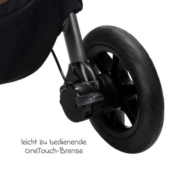 Joie Signature 4in1 Kombi-Kinderwagen-Set Finiti bis 22 kg belastbar mit Liegeposition, Kinderwagenkette, Greifling, Spieluhr - Teleskopschieber, Sportsitz, Babywanne Ramble XL, Babyschale, Adapter & Zubehörpaket - Signature - Pine