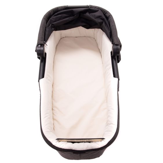 joie 4in1 Kombi-Kinderwagen-Set Litetrax 4 mit Adapter, Babyschale, Babywanne, Isofix-Basis & XXL-Zubehörpaket - Coal