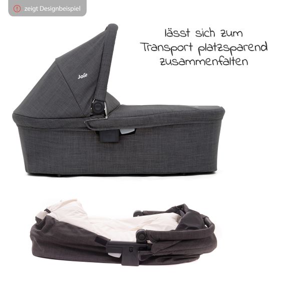 joie 4in1 Kombi-Kinderwagen-Set Litetrax 4 mit Adapter, Babyschale, Babywanne, Isofix-Basis & XXL Zubehörpaket - Gray Flannel
