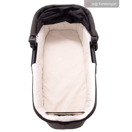 joie 4in1 Kombi-Kinderwagen-Set Litetrax 4 mit Adapter, Babyschale, Babywanne, Isofix-Basis & XXL Zubehörpaket - Gray Flannel