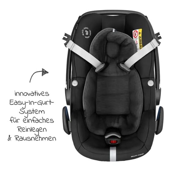 joie 4in1 Kombi-Kinderwagen-Set Litetrax bis 22 kg belastbar mit Luftreifen, Babywanne Ramble, Babyschale Pebble Pro, Isofix-Basis, Activity-Trapez, Schmusetuch, Greifling, Adapter & Zubehörpaket - Shale