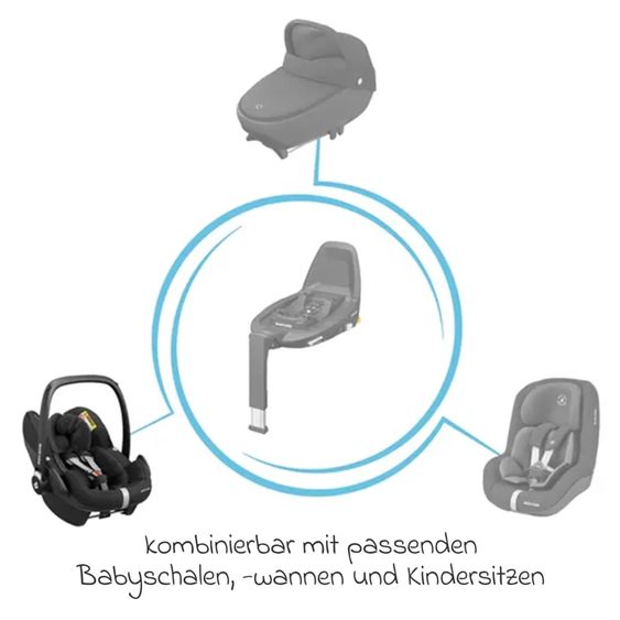 joie 4in1 Kombi-Kinderwagen-Set Litetrax bis 22 kg belastbar mit Luftreifen, Babywanne Ramble, Babyschale Pebble Pro, Isofix-Basis, Activity-Trapez, Schmusetuch, Greifling, Adapter & Zubehörpaket - Shale