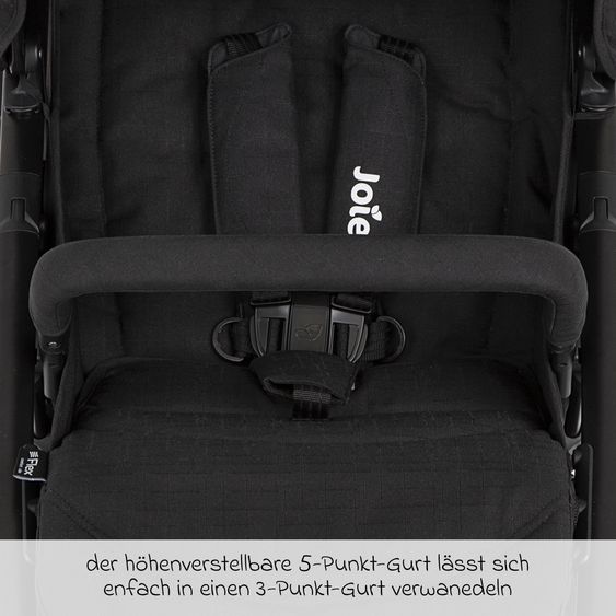 joie 4in1 Kombi-Kinderwagen-Set Litetrax bis 22 kg belastbar mit Luftreifen, Babywanne Ramble, Babyschale Pebble Pro, Isofix-Basis, Activity-Trapez, Schmusetuch, Greifling, Adapter & Zubehörpaket - Shale