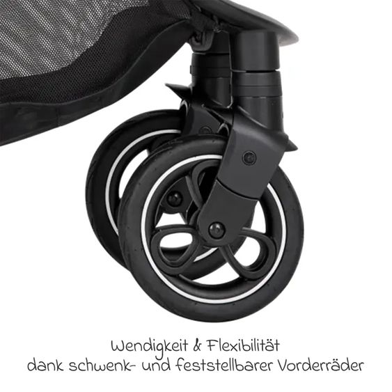 joie 4in1 Kombi-Kinderwagen-Set Litetrax bis 22 kg belastbar mit Luftreifen, Babywanne Ramble, Babyschale Pebble Pro, Isofix-Basis, Activity-Trapez, Schmusetuch, Greifling, Adapter & Zubehörpaket - Shale