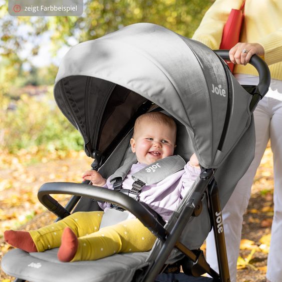 joie 4in1 Kombi-Kinderwagen-Set Litetrax Pro Air bis 22 kg belastbar Luftreifen mit Kinderwagenkette, Ring-Greifling & Schmusetuch - Schieber-Ablagefach, Babyschale i-Snug 2, Babywanne Ramble, Adapter, Isofix-Basis & Zubehör Paket - Rosemary