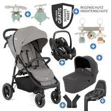 4in1 Kombi-Kinderwagen-Set Litetrax Pro bis 22 kg belastbar mit Babywanne Ramble, Babyschale Pebble Pro, Isofix-Basis, Activity-Trapez, Schmusetuch, Greifling, Adapter & Zubehörpaket - Pebble