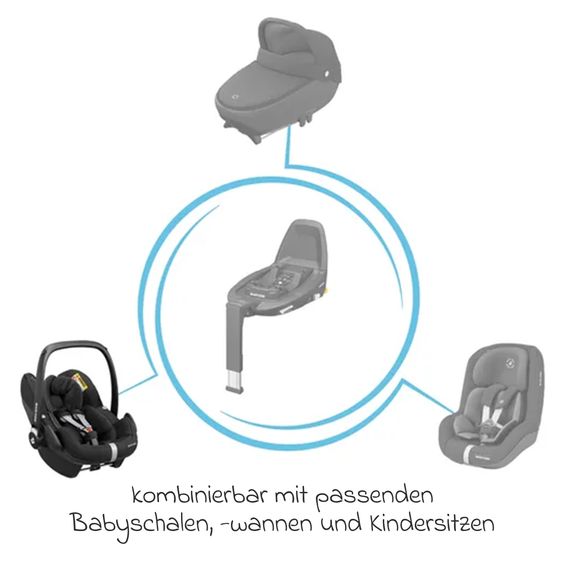 joie 4in1 Kombi-Kinderwagen-Set Litetrax Pro bis 22 kg belastbar mit Babywanne Ramble, Babyschale Pebble Pro, Isofix-Basis, Activity-Trapez, Schmusetuch, Greifling, Adapter & Zubehörpaket - Shale