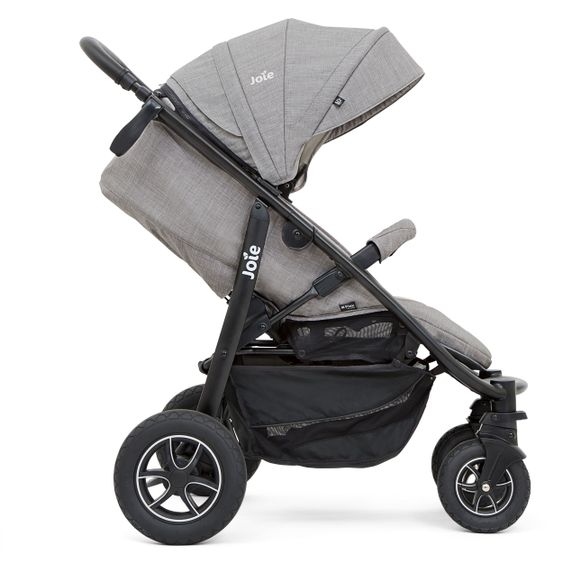 joie 4in1 Kombi-Kinderwagen-Set Mytrax Flex mit Babyschale, Babywanne, Isofix-Basis, Adapter & XXL Zubehörpaket - Gray Flannel