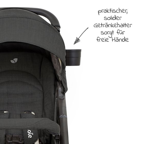 joie 4in1 Kombi-Kinderwagen-Set Mytrax Flex mit Babyschale, Babywanne, Isofix-Basis, Adapter & XXL Zubehörpaket - Pavement