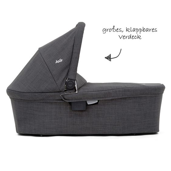 joie 4in1 Kombi-Kinderwagen-Set Mytrax Flex mit Babyschale, Babywanne, Isofix-Basis, Adapter & XXL Zubehörpaket - Pavement