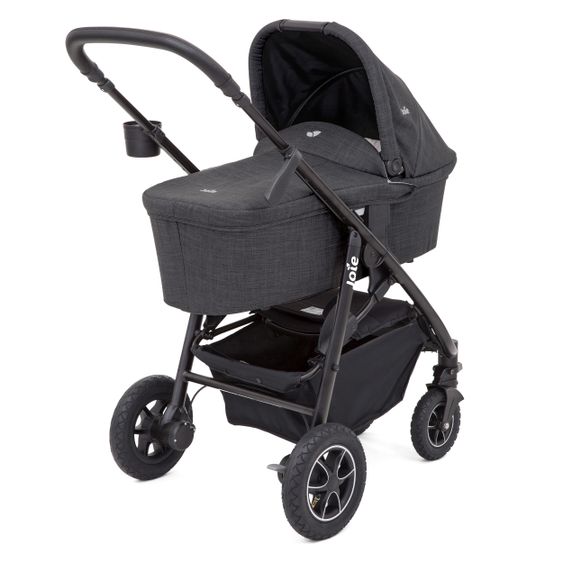 joie 4in1 Kombi-Kinderwagen-Set Mytrax Flex mit Babyschale, Babywanne, Isofix-Basis, Adapter & XXL Zubehörpaket - Pavement