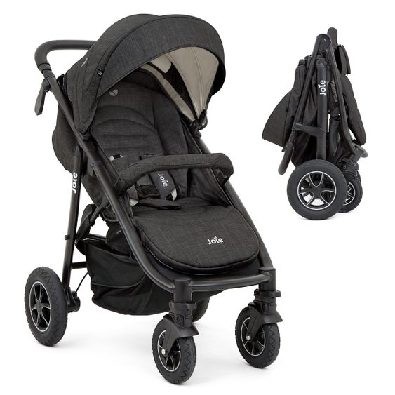 joie 4in1 Kombi-Kinderwagen-Set Mytrax Flex mit Babyschale, Babywanne, Isofix-Basis, Adapter & XXL Zubehörpaket - Pavement