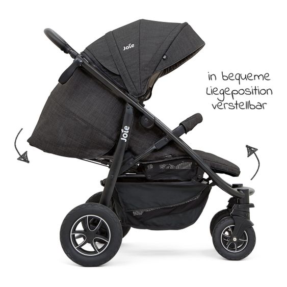 joie 4in1 Kombi-Kinderwagen-Set Mytrax Flex mit Babyschale, Babywanne, Isofix-Basis, Adapter & XXL Zubehörpaket - Pavement