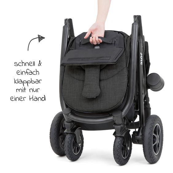 joie 4in1 Kombi-Kinderwagen-Set Mytrax Flex mit Babyschale, Babywanne, Isofix-Basis, Adapter & XXL Zubehörpaket - Pavement