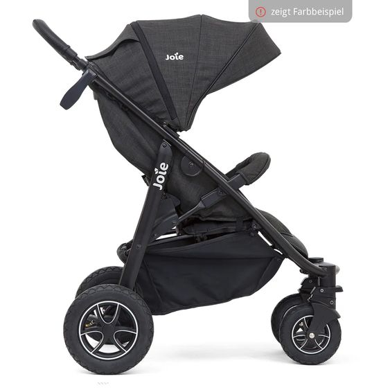 joie 4in1 Kombi-Kinderwagen-Set Mytrax mit Adapter, Babyschale, Babywanne, Isofix-Basis & XXL Zubehörpaket - Gray Flannel