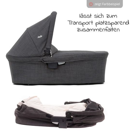 joie 4in1 Kombi-Kinderwagen-Set Mytrax mit Adapter, Babyschale, Babywanne, Isofix-Basis & XXL Zubehörpaket - Gray Flannel