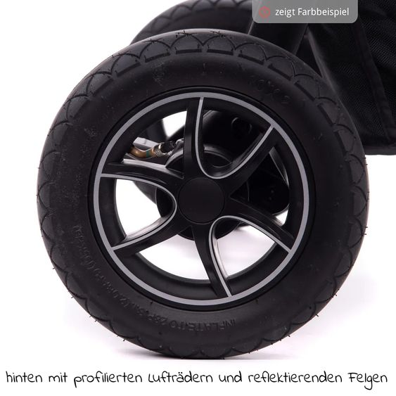 joie 4in1 Kombi-Kinderwagen-Set Mytrax mit Adapter, Babyschale, Babywanne, Isofix-Basis & XXL Zubehörpaket - Gray Flannel