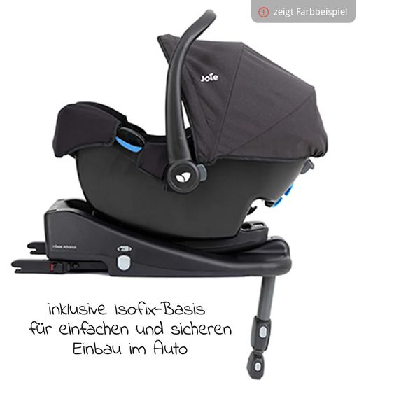 joie 4in1 Kombi-Kinderwagen-Set Mytrax mit Adapter, Babyschale, Babywanne, Isofix-Basis & XXL Zubehörpaket - Gray Flannel