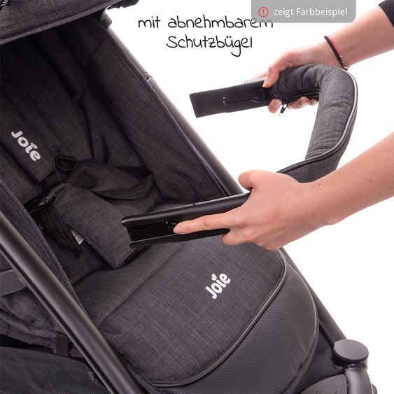 joie 4in1 Kombi-Kinderwagen-Set Mytrax mit Adapter, Babyschale, Babywanne, Isofix-Basis & XXL Zubehörpaket - Laurel
