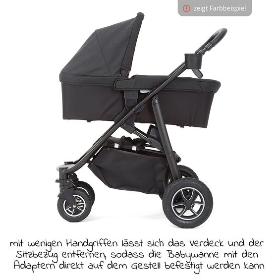 joie 4in1 Kombi-Kinderwagen-Set Mytrax mit Adapter, Babyschale, Babywanne, Isofix-Basis & XXL Zubehörpaket - Laurel