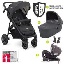 4in1 Kombi-Kinderwagen-Set Mytrax mit Adapter, Babyschale, Babywanne, Isofix-Basis & XXL-Zubehörpaket - Pavement