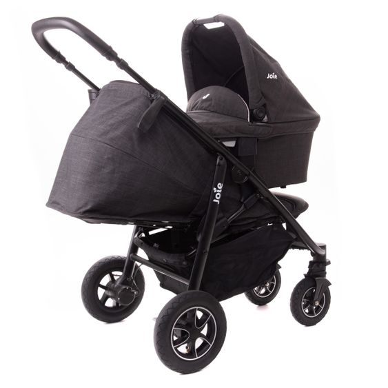 joie 4in1 Kombi-Kinderwagen-Set Mytrax mit Adapter, Babyschale, Babywanne, Isofix-Basis & XXL-Zubehörpaket - Pavement