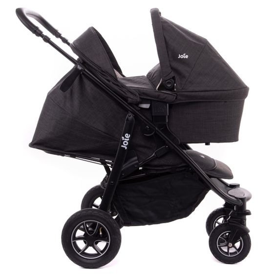 joie 4in1 Kombi-Kinderwagen-Set Mytrax mit Adapter, Babyschale, Babywanne, Isofix-Basis & XXL-Zubehörpaket - Pavement