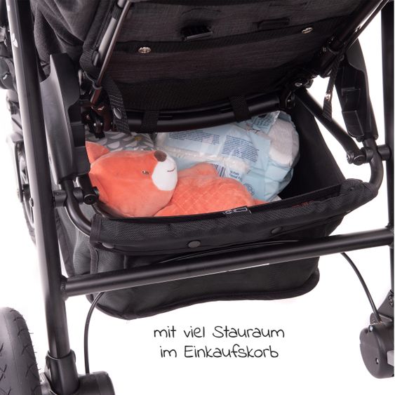 joie 4in1 Kombi-Kinderwagen-Set Mytrax mit Adapter, Babyschale, Babywanne, Isofix-Basis & XXL-Zubehörpaket - Pavement