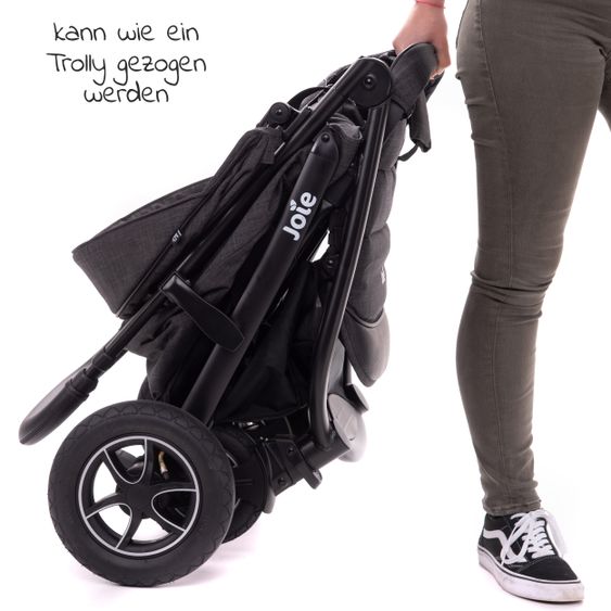 joie 4in1 Kombi-Kinderwagen-Set Mytrax mit Adapter, Babyschale, Babywanne, Isofix-Basis & XXL-Zubehörpaket - Pavement