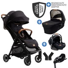 Set passeggino 4in1 Parcel, portata fino a 22 kg con funzione reclinabile, seggiolino auto i-Level-Recline, navicella Ramble XL, adattatore, base Isofix, borsa per il trasporto e pacchetto accessori - Signature - Eclipse