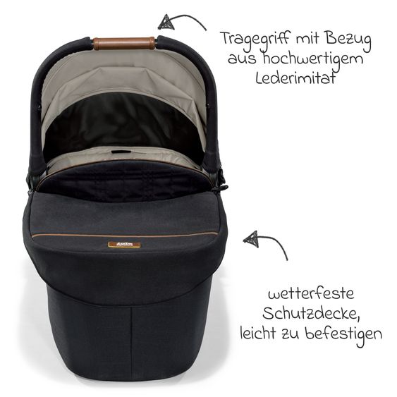 Joie Signature Set passeggino 4in1 Parcel, portata fino a 22 kg con funzione reclinabile, seggiolino auto i-Level-Recline, navicella Ramble XL, adattatore, base Isofix, borsa per il trasporto e pacchetto accessori - Signature - Eclipse