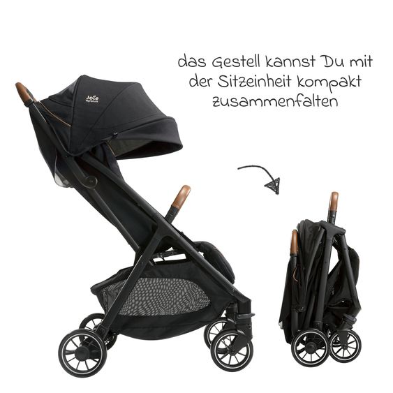 Joie Signature Set passeggino 4in1 Parcel, portata fino a 22 kg con funzione reclinabile, seggiolino auto i-Level-Recline, navicella Ramble XL, adattatore, base Isofix, borsa per il trasporto e pacchetto accessori - Signature - Eclipse