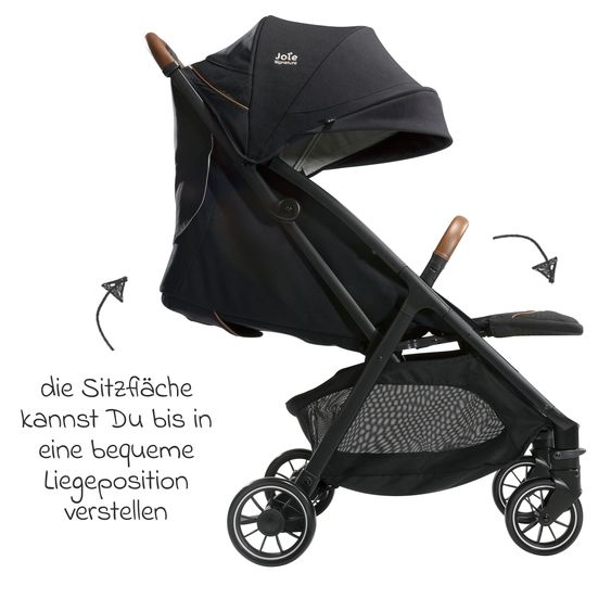 Joie Signature Set passeggino 4in1 Parcel, portata fino a 22 kg con funzione reclinabile, seggiolino auto i-Level-Recline, navicella Ramble XL, adattatore, base Isofix, borsa per il trasporto e pacchetto accessori - Signature - Eclipse