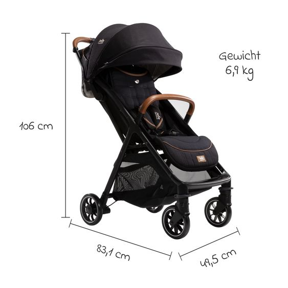 Joie Signature Set passeggino 4in1 Parcel, portata fino a 22 kg con funzione reclinabile, seggiolino auto i-Level-Recline, navicella Ramble XL, adattatore, base Isofix, borsa per il trasporto e pacchetto accessori - Signature - Eclipse