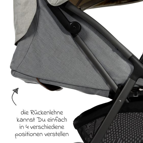 Joie Signature Set passeggino Parcel 4in1 con capacità di carico fino a 22 kg con funzione reclinabile, seggiolino auto i-Level-Recline, navicella Ramble XL, adattatore, base Isofix, borsa per il trasporto e pacchetto accessori - Signature - Oyster