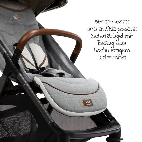 Joie Signature Set passeggino Parcel 4in1 con capacità di carico fino a 22 kg con funzione reclinabile, seggiolino auto i-Level-Recline, navicella Ramble XL, adattatore, base Isofix, borsa per il trasporto e pacchetto accessori - Signature - Oyster