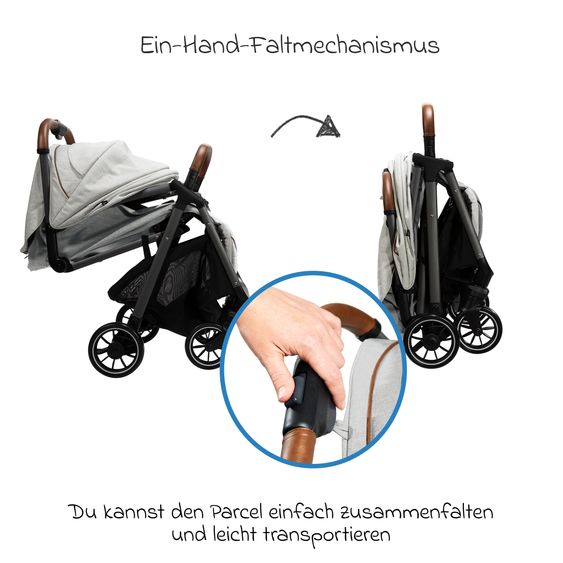 Joie Signature Set passeggino Parcel 4in1 con capacità di carico fino a 22 kg con funzione reclinabile, seggiolino auto i-Level-Recline, navicella Ramble XL, adattatore, base Isofix, borsa per il trasporto e pacchetto accessori - Signature - Oyster