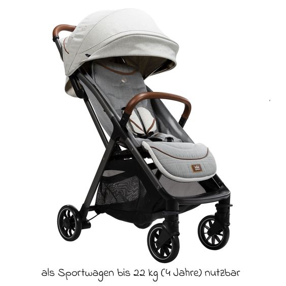 Joie Signature Set passeggino Parcel 4in1 con capacità di carico fino a 22 kg con funzione reclinabile, seggiolino auto i-Level-Recline, navicella Ramble XL, adattatore, base Isofix, borsa per il trasporto e pacchetto accessori - Signature - Oyster