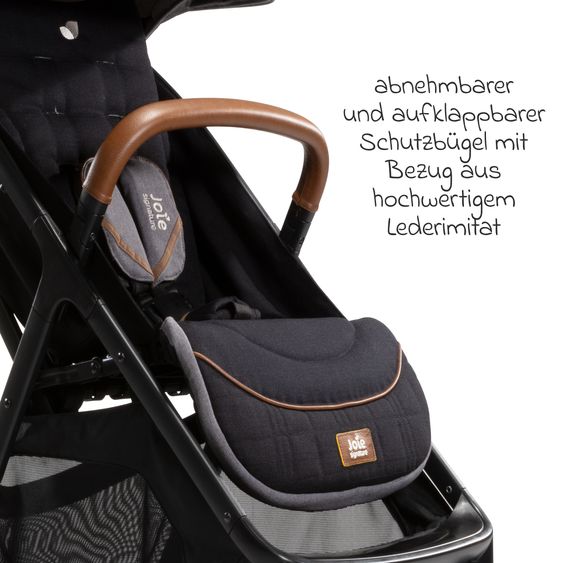 Joie Signature 4in1 baby carriage set Parcel up to 22 kg load capacity with reclining function, i-Level-Recline infant car seat, Ramble XL carrycot, adapter, Isofix base, transport bag & accessories package - Signature - Carbon