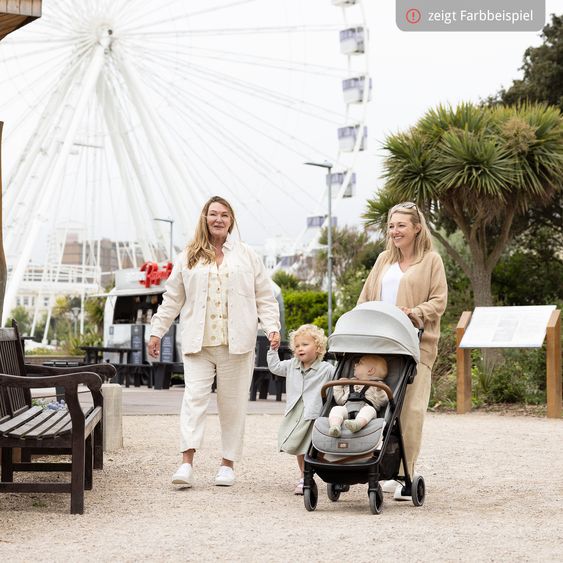 Joie Signature 4in1 baby carriage set Parcel up to 22 kg load capacity with reclining function, i-Level-Recline infant car seat, Ramble XL carrycot, adapter, Isofix base, transport bag & accessories package - Signature - Carbon