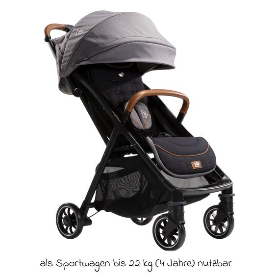 Joie Signature 4in1 baby carriage set Parcel up to 22 kg load capacity with reclining function, i-Level-Recline infant car seat, Ramble XL carrycot, adapter, Isofix base, transport bag & accessories package - Signature - Carbon