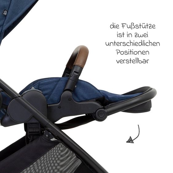 joie 4in1 Kombi-Kinderwagen-Set Versatrax bis 22 kg belastbar - umsetzbare Sitzeinheit, Babywanne Ramble XL, Babyschale i-Snug 2, Adapter, Isofix-Basis & Zubehör Paket - Deep Sea