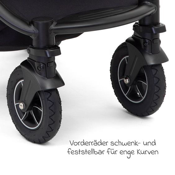 joie 4in1 Kombi-Kinderwagen-Set Versatrax bis 22 kg belastbar - umsetzbare Sitzeinheit, Babywanne Ramble XL, Babyschale i-Snug 2, Adapter, Isofix-Basis & Zubehör Paket - Deep Sea