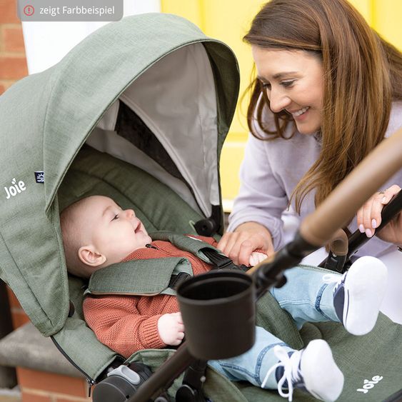 joie 4in1 Kombi-Kinderwagen-Set Versatrax bis 22 kg belastbar - umsetzbare Sitzeinheit, Babywanne Ramble XL, Babyschale i-Snug 2, Adapter, Isofix-Basis & Zubehör Paket - Deep Sea