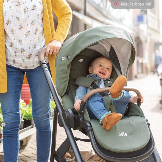 joie 4in1 Kombi-Kinderwagen-Set Versatrax bis 22 kg belastbar - umsetzbare Sitzeinheit, Babywanne Ramble XL, Babyschale i-Snug 2, Adapter, Isofix-Basis & Zubehör Paket - Deep Sea