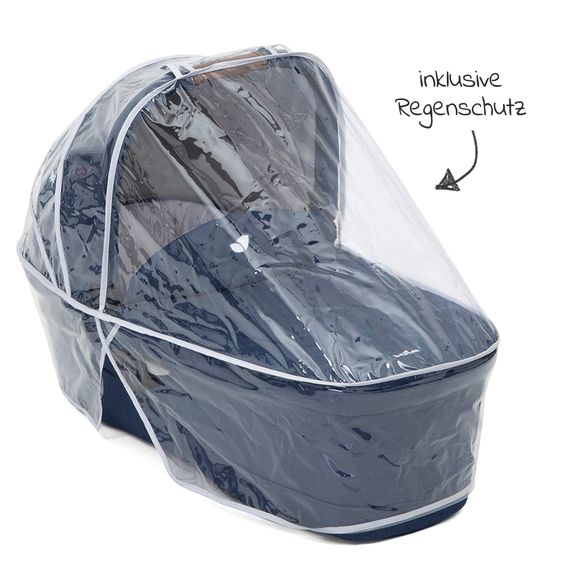 joie 4in1 Kombi-Kinderwagen-Set Versatrax bis 22 kg belastbar - umsetzbare Sitzeinheit, Babywanne Ramble XL, Babyschale i-Snug 2, Adapter, Isofix-Basis & Zubehör Paket - Lagoon